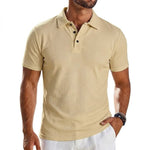 Summer Mens Short Sleeve T-Shirt Lapel Solid Lightweight Polo Shirt Breathable Streetwear Ice Silk Polo Quick Dry Shirts for Men - flohmarkt-deutschland.shop