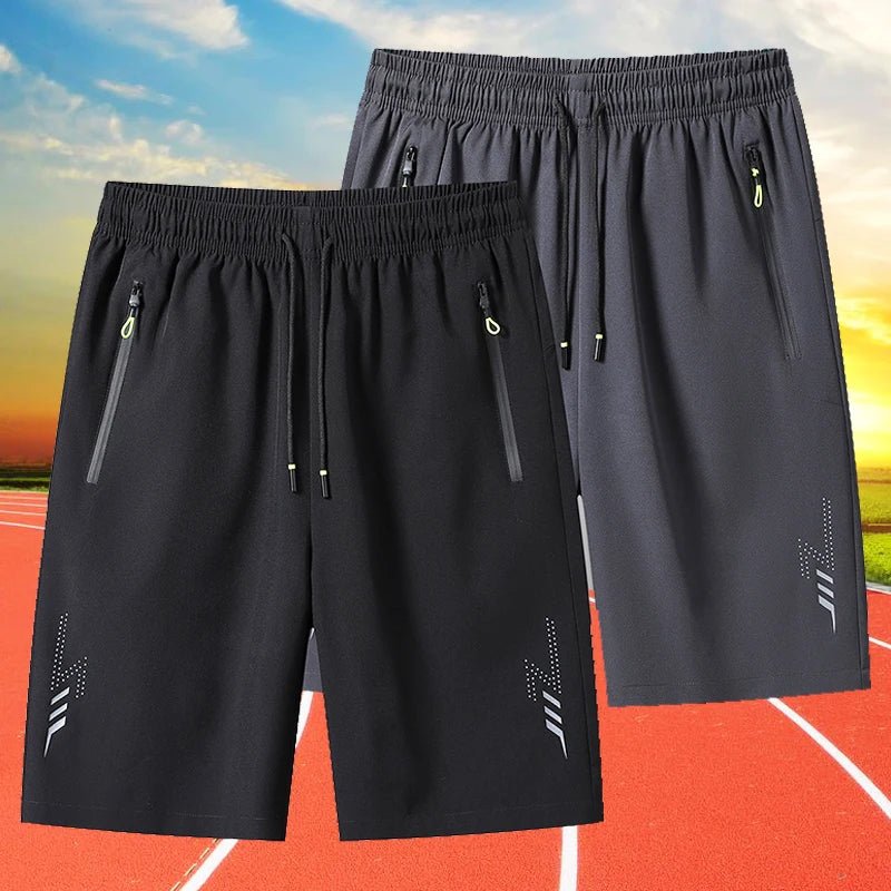 Summer Men's Shorts Cool Sportswear Running Sport Shorts Casual Bottoms Gym Fitness Training Jogging Short Pants Men Black Gray - flohmarkt-deutschland.shop
