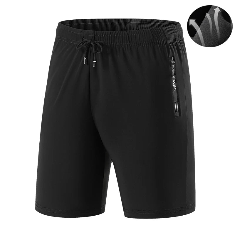 Summer Men's Shorts Cool Sportswear Running Sport Shorts Casual Bottoms Gym Fitness Training Jogging Short Pants Men Black Gray - flohmarkt-deutschland.shop