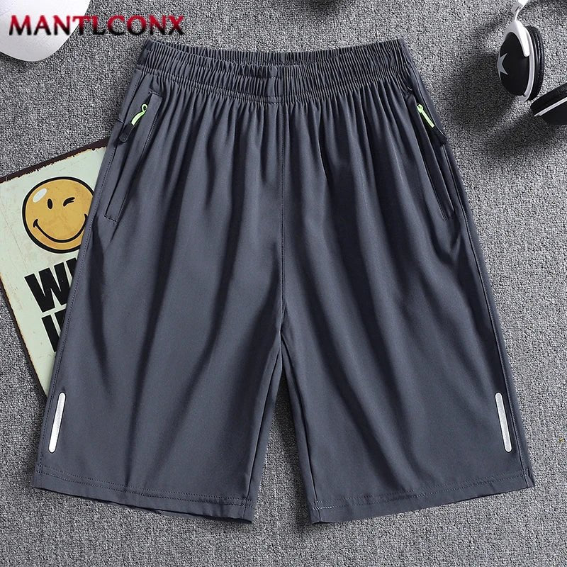 Summer Men's Shorts Cool Sportswear Running Sport Shorts Casual Bottoms Gym Fitness Training Jogging Short Pants Men Black Gray - flohmarkt-deutschland.shop