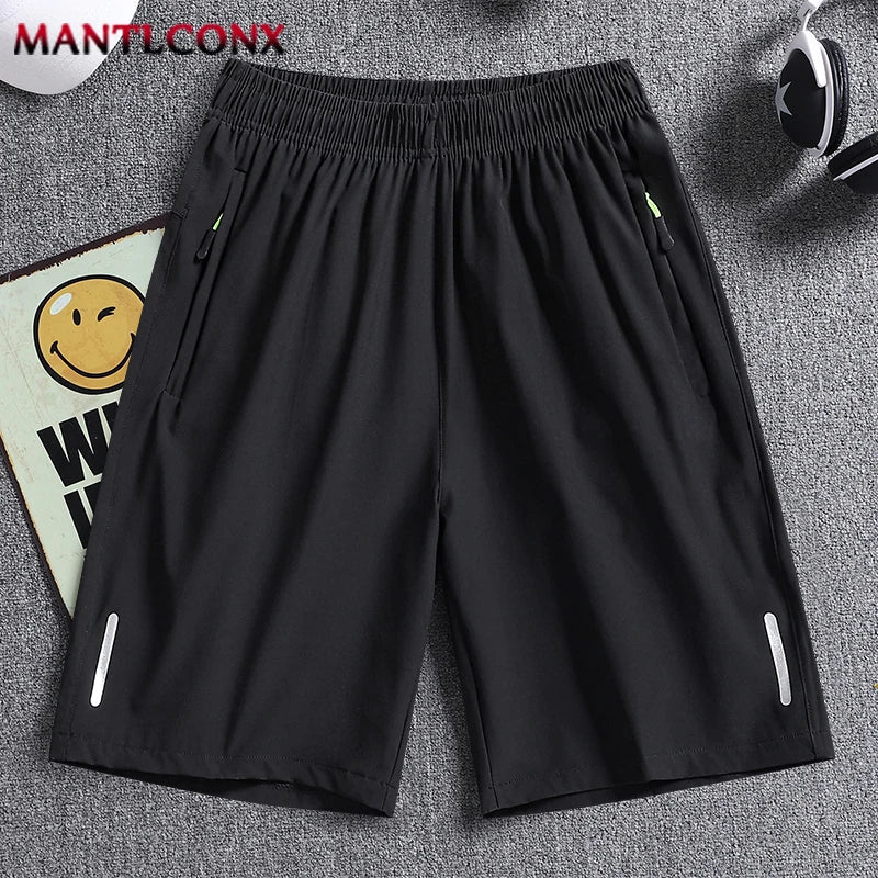 Summer Men's Shorts Cool Sportswear Running Sport Shorts Casual Bottoms Gym Fitness Training Jogging Short Pants Men Black Gray - flohmarkt-deutschland.shop