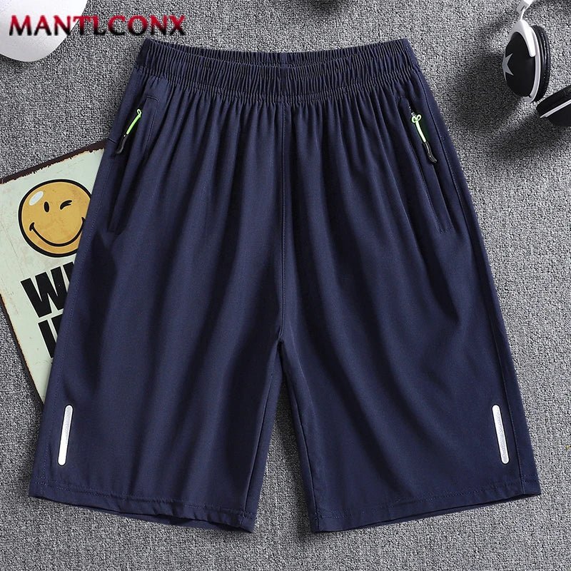 Summer Men's Shorts Cool Sportswear Running Sport Shorts Casual Bottoms Gym Fitness Training Jogging Short Pants Men Black Gray - flohmarkt-deutschland.shop
