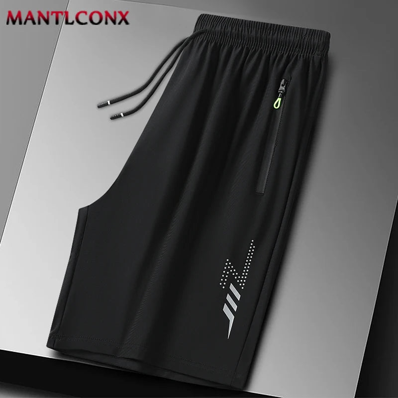 Summer Men's Shorts Cool Sportswear Running Sport Shorts Casual Bottoms Gym Fitness Training Jogging Short Pants Men Black Gray - flohmarkt-deutschland.shop
