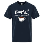 Summer Men's T-shirt 100% Cotton Casual Funny Energy=Milk+Coffee Print Men Cool Loose O-neck Tops For Men Short Sleeve Male Tees - flohmarkt-deutschland.shop