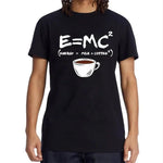 Summer Men's T-shirt 100% Cotton Casual Funny Energy=Milk+Coffee Print Men Cool Loose O-neck Tops For Men Short Sleeve Male Tees - flohmarkt-deutschland.shop
