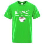 Summer Men's T-shirt 100% Cotton Casual Funny Energy=Milk+Coffee Print Men Cool Loose O-neck Tops For Men Short Sleeve Male Tees - flohmarkt-deutschland.shop