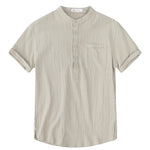 Summer New Men's Short-Sleeved T-shirt Cotton and Linen Led Casual Men's T-shirt Shirt Male Breathable S-3XL - flohmarkt-deutschland.shop