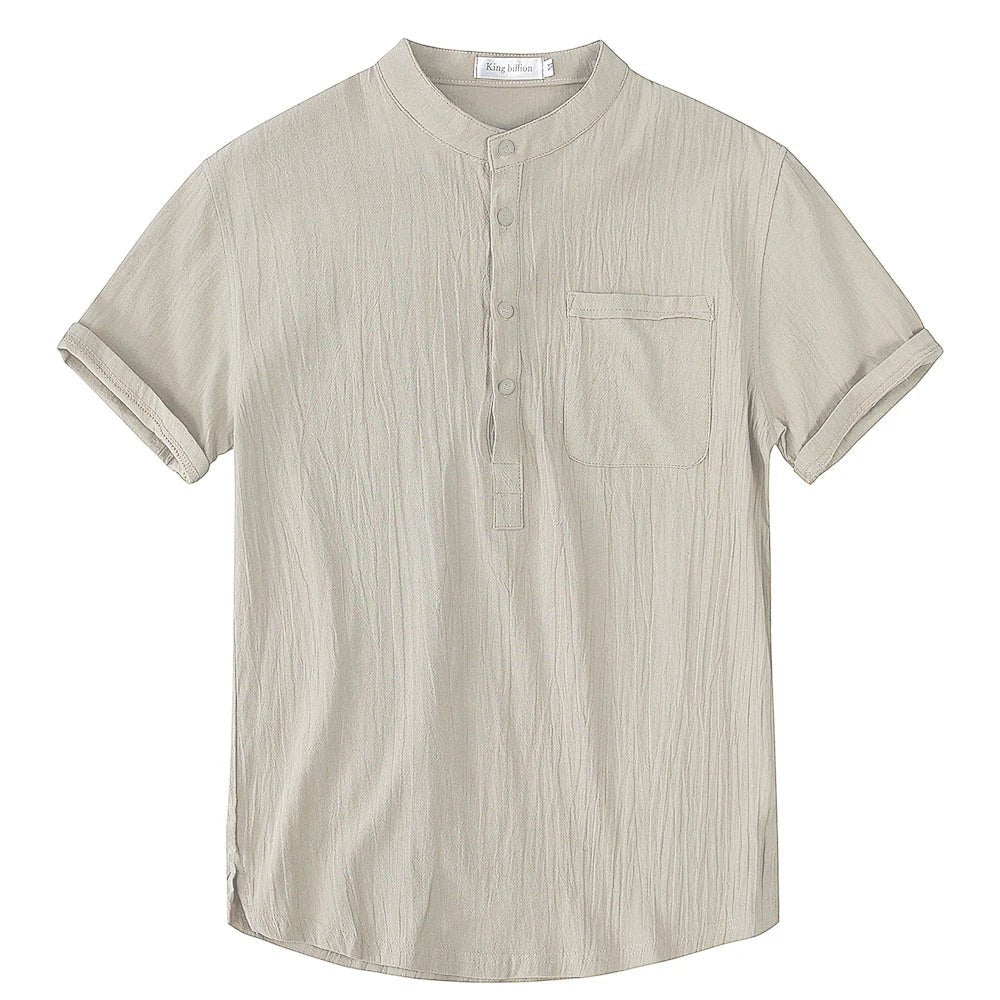 Summer New Men's Short-Sleeved T-shirt Cotton and Linen Led Casual Men's T-shirt Shirt Male Breathable S-3XL - flohmarkt-deutschland.shop