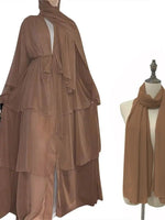 Summer Open Chiffon Khimar Kimono Abaya Dubai Luxury 2024 Muslim Sets Modest Kaftan Hijab Dresses For Women Islam Kebaya Damen - flohmarkt-deutschland.shop