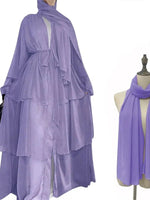 Summer Open Chiffon Khimar Kimono Abaya Dubai Luxury 2024 Muslim Sets Modest Kaftan Hijab Dresses For Women Islam Kebaya Damen - flohmarkt-deutschland.shop