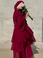 Summer Open Chiffon Khimar Kimono Abaya Dubai Luxury 2024 Muslim Sets Modest Kaftan Hijab Dresses For Women Islam Kebaya Damen - flohmarkt-deutschland.shop