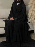 Summer Open Chiffon Khimar Kimono Abaya Dubai Luxury 2024 Muslim Sets Modest Kaftan Hijab Dresses For Women Islam Kebaya Damen - flohmarkt-deutschland.shop