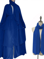 Summer Open Chiffon Khimar Kimono Abaya Dubai Luxury 2024 Muslim Sets Modest Kaftan Hijab Dresses For Women Islam Kebaya Damen - flohmarkt-deutschland.shop