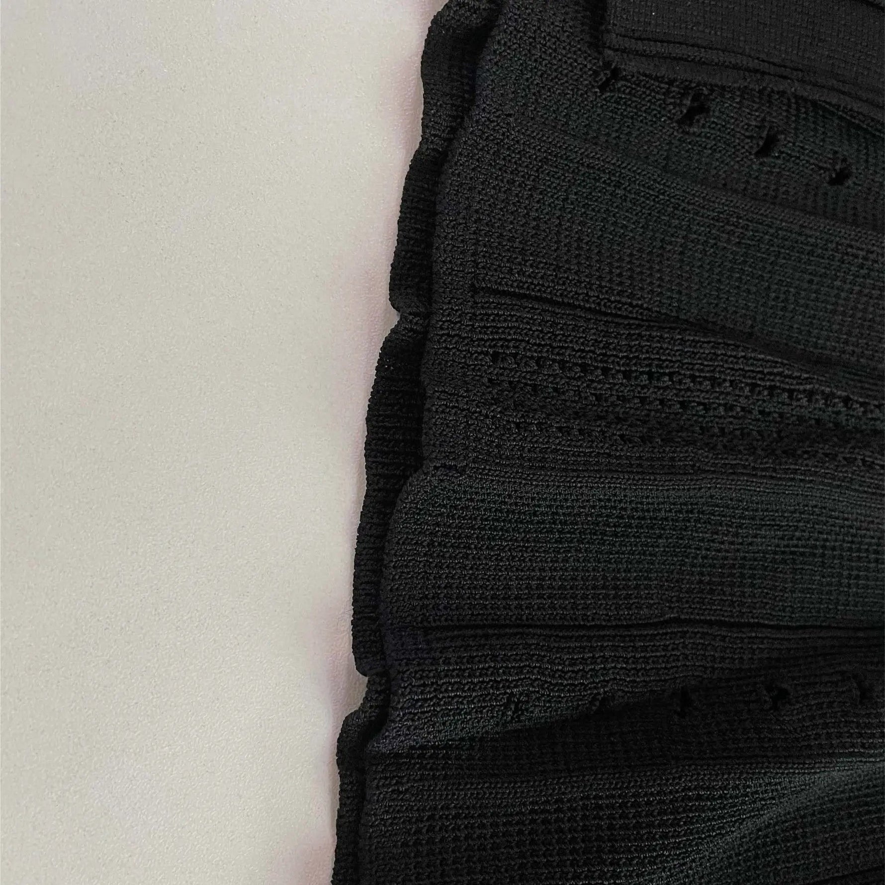 Summer-style fashionable openwork French slimming A-line short-sleeved knitted dress, fishtail long dress for women - flohmarkt-deutschland.shop
