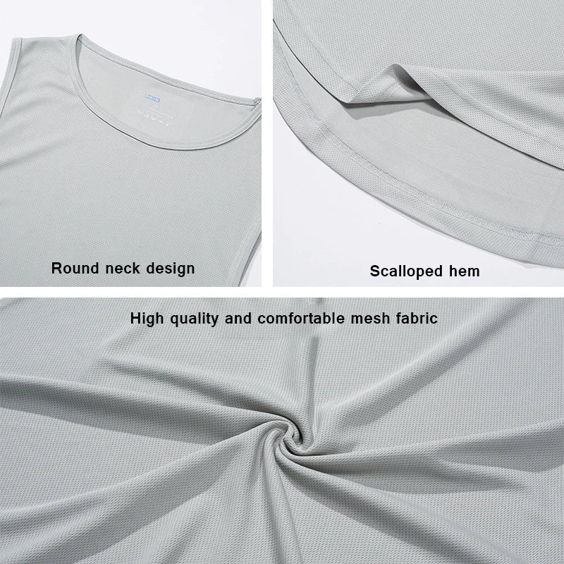 Summer Tank Top Mens Gym Fitness Training Clothing Quick Dry Silm Fit Bodybuilding Sleeveless Shirts Men Fashion Basketball Vest - flohmarkt-deutschland.shop