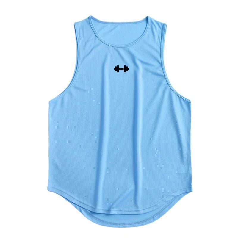 Summer Tank Top Mens Gym Fitness Training Clothing Quick Dry Silm Fit Bodybuilding Sleeveless Shirts Men Fashion Basketball Vest - flohmarkt-deutschland.shop