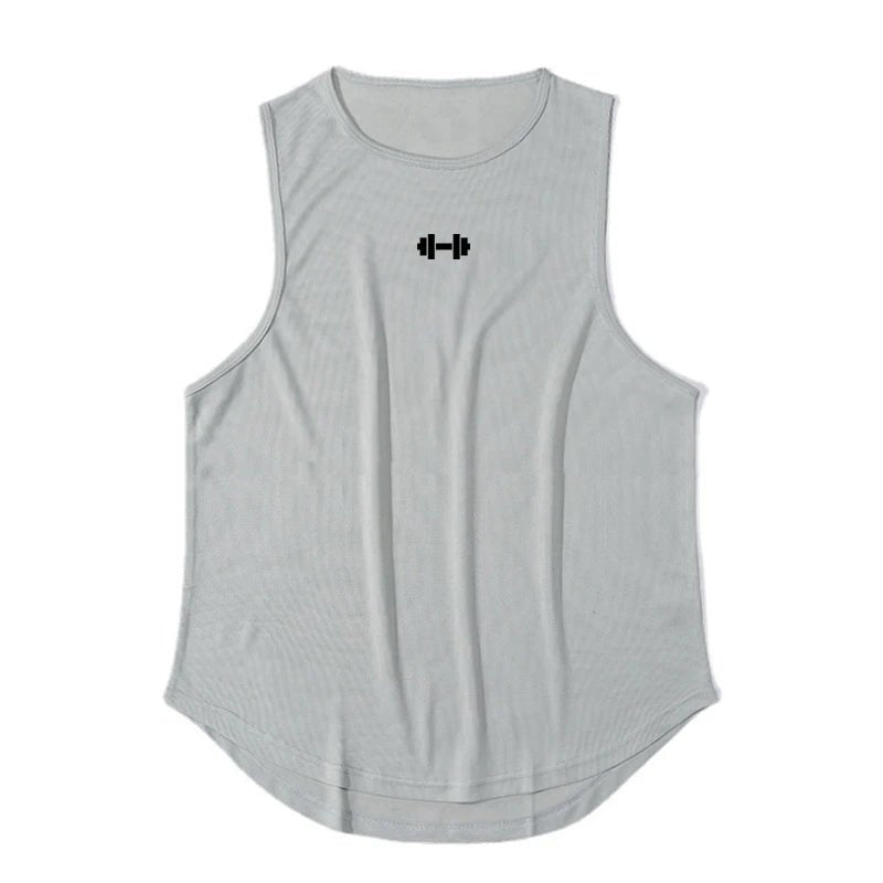 Summer Tank Top Mens Gym Fitness Training Clothing Quick Dry Silm Fit Bodybuilding Sleeveless Shirts Men Fashion Basketball Vest - flohmarkt-deutschland.shop