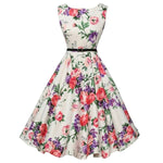 Summer Vestidos Dress Clothing Floral Robe Retro Swing Casual Vintage Rockabilly Dresses - flohmarkt-deutschland.shop