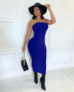Summer Women's Sexy Sleeveless Chest Wrapped Long Beach Dress - flohmarkt-deutschland.shop