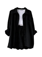Summer Women's Suit Short Sets Outfits Muslin Suit For Women 2025 Two Piece Female Clothing Solid Button Outfits - flohmarkt-deutschland.shop