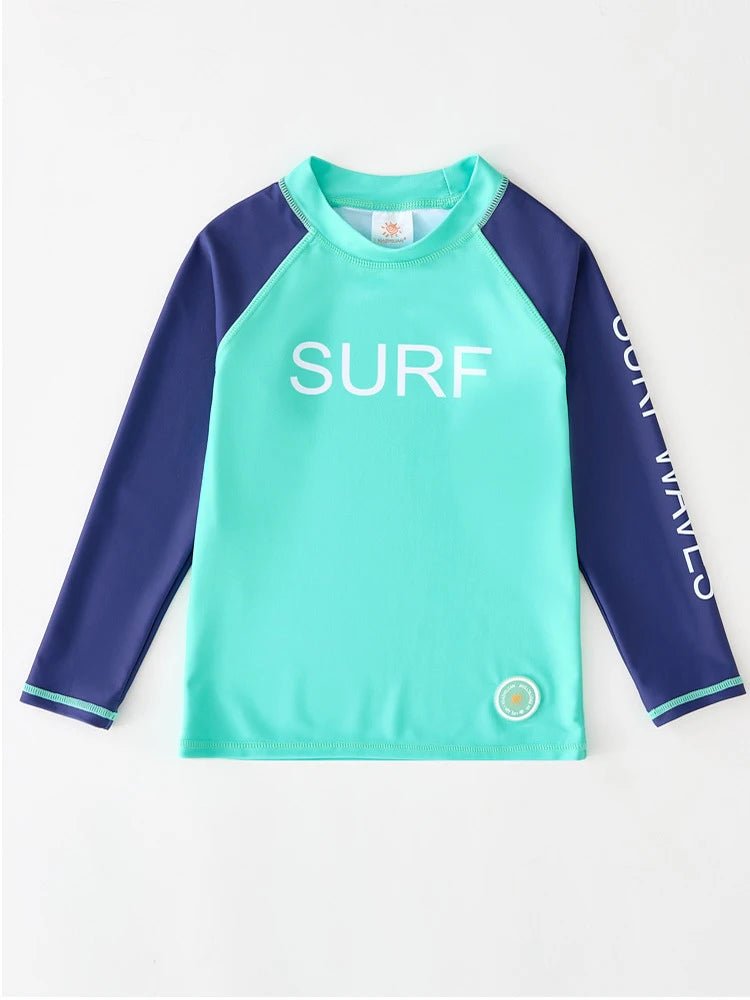 Swimming Rashguard Long Sleeve Swimsuit for Girls Boys UPF50 UV Protection Kids Bathing Beach Kids Swimwear Surfing Swim T Shirt - flohmarkt-deutschland.shop