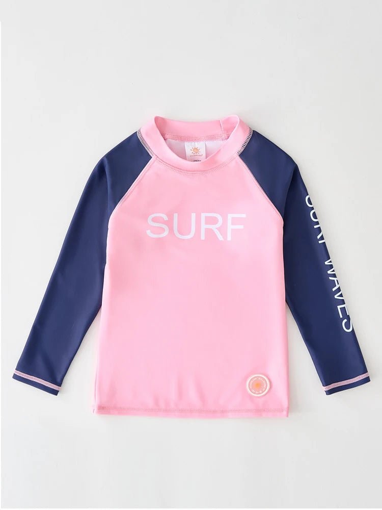 Swimming Rashguard Long Sleeve Swimsuit for Girls Boys UPF50 UV Protection Kids Bathing Beach Kids Swimwear Surfing Swim T Shirt - flohmarkt-deutschland.shop
