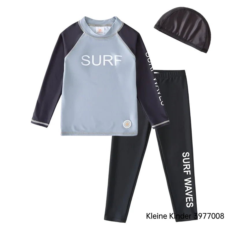 Swimsuit Kids Long Sleeve Rash Guard Swimming T Shirt and Pants UPF50 UV Protection Children's Swimwear Girls Boys Bathing Suit - flohmarkt-deutschland.shop