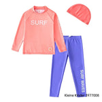 Swimsuit Kids Long Sleeve Rash Guard Swimming T Shirt and Pants UPF50 UV Protection Children's Swimwear Girls Boys Bathing Suit - flohmarkt-deutschland.shop