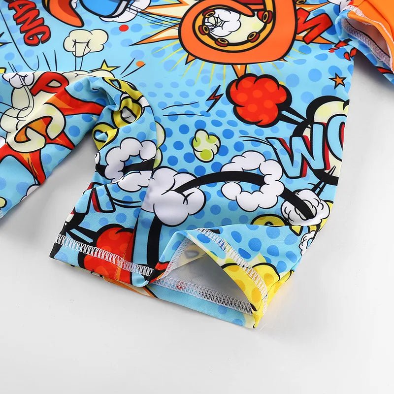 Swimwear Child UPF50 Baby Boy Swimsuit One Piece with Hat Cartoon Bathing Suit Kids Children Swimming Suit 1 2 3 4 5 6 7 Years - flohmarkt-deutschland.shop