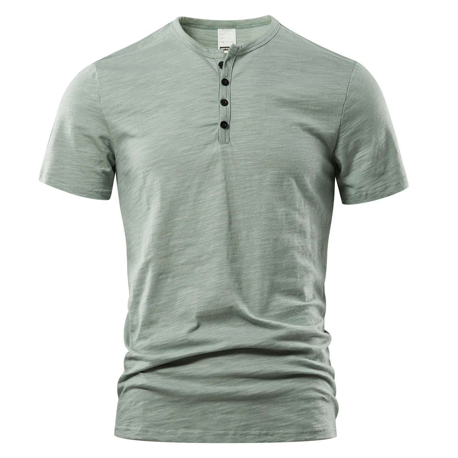 T Shirt Männer Casual Hohe Qualität Sommer Kurzarm Henry neck Herren T Shirts Mode Grundlegende T-shirt Männlich - flohmarkt-deutschland.shop