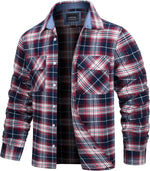 TACVASEN Oversize Leichte Hemd Jacke Taste Unten Baumwolle Plaid Shirts Herren Langarm Streetwear Flanell Shirts W/Taschen - flohmarkt-deutschland.shop