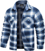 TACVASEN Oversize Leichte Hemd Jacke Taste Unten Baumwolle Plaid Shirts Herren Langarm Streetwear Flanell Shirts W/Taschen - flohmarkt-deutschland.shop