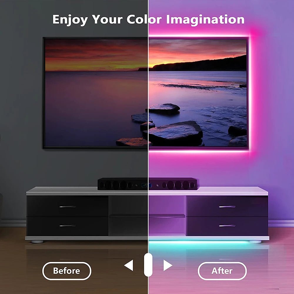 Tape Bluetooth USB LED Strip Light 5050 SMD 5V USB RGB Lights Flexible LED Lamp Tape Ribbon RGB Self-adhesive TV Desktop Diode - flohmarkt-deutschland.shop