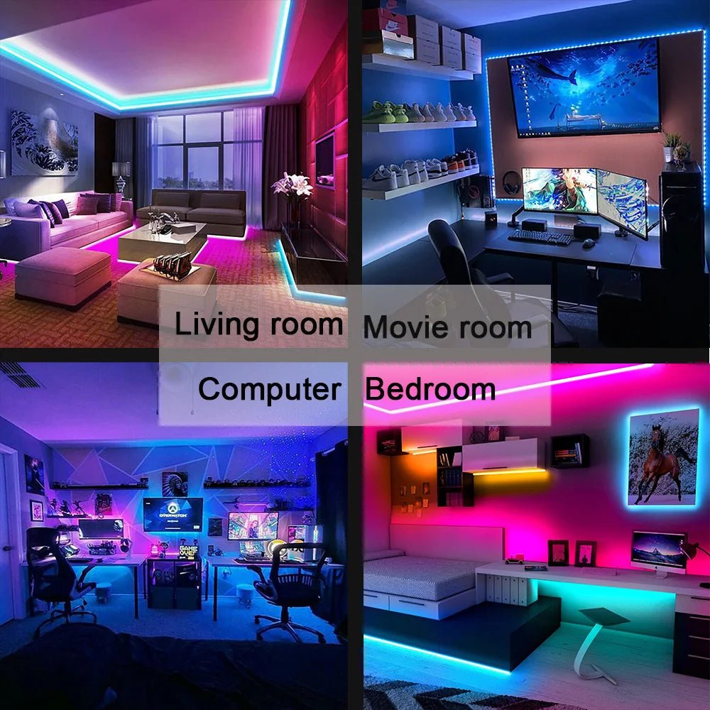 Tape Bluetooth USB LED Strip Light 5050 SMD 5V USB RGB Lights Flexible LED Lamp Tape Ribbon RGB Self-adhesive TV Desktop Diode - flohmarkt-deutschland.shop