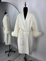 TARUXY Fuchspelz-Wollmäntel für Damen, kurzer Mantel, Bürodame, abnehmbarer, eleganter doppelseitiger Wollmantel, 2025, neue Strickjacke - flohmarkt-deutschland.shop