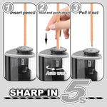 TENWIN Electric Sharpener Desktop Automatic Portable Pencil Sharpener Suitable To Pencils 6-8mm for Students School Stationery - flohmarkt-deutschland.shop
