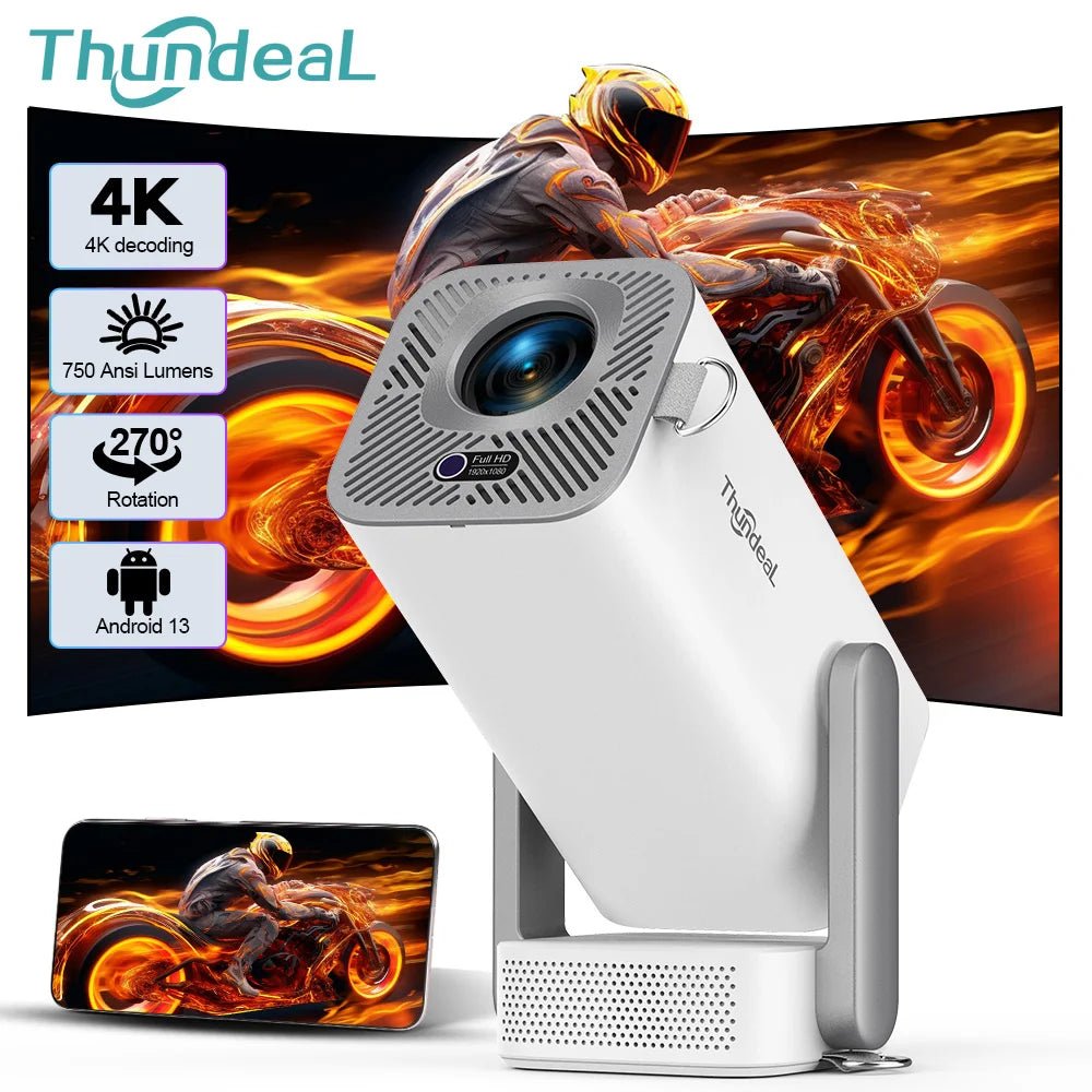 ThundeaL 4K Android Full HD Projector TD80Pro Mini Beam Projector TD80 Pro 1080P 3D Video Home Theater Projetor TD80W Upgrade - flohmarkt-deutschland.shop