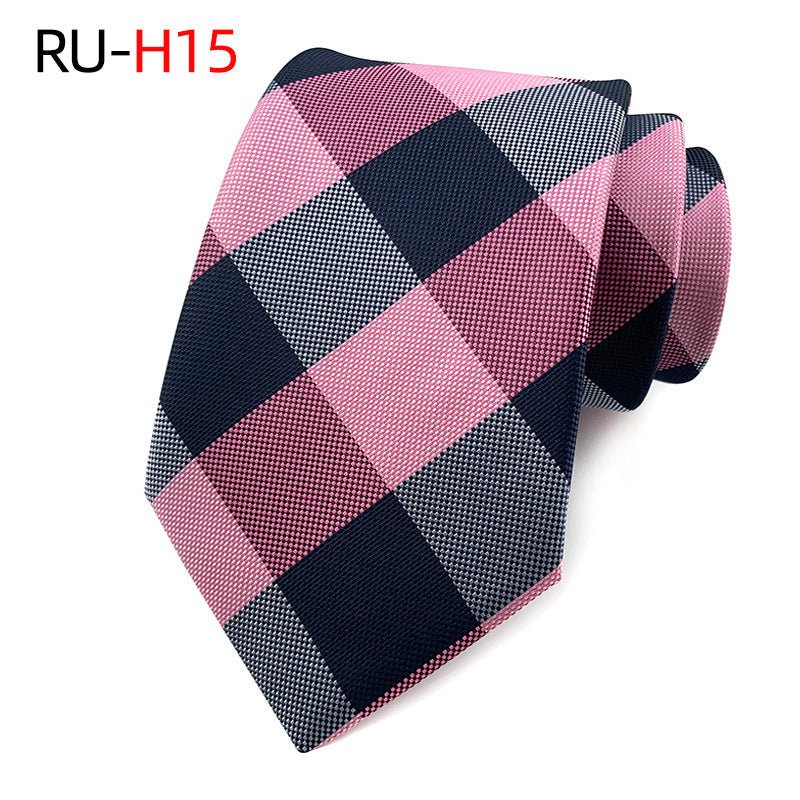 Tie Men's British Vintage Brown khaki brown Plaid Business Casual Striped Red Wedding Tie - flohmarkt-deutschland.shop