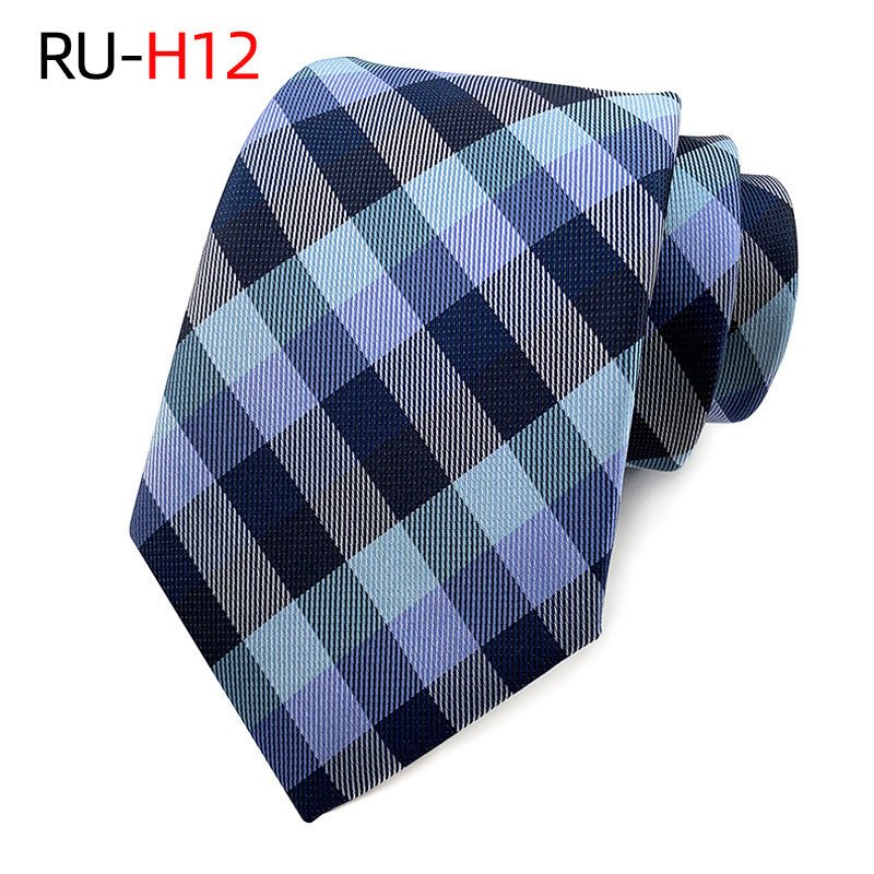 Tie Men's British Vintage Brown khaki brown Plaid Business Casual Striped Red Wedding Tie - flohmarkt-deutschland.shop
