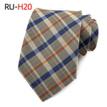 Tie Men's British Vintage Brown khaki brown Plaid Business Casual Striped Red Wedding Tie - flohmarkt-deutschland.shop