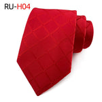 Tie Men's British Vintage Brown khaki brown Plaid Business Casual Striped Red Wedding Tie - flohmarkt-deutschland.shop