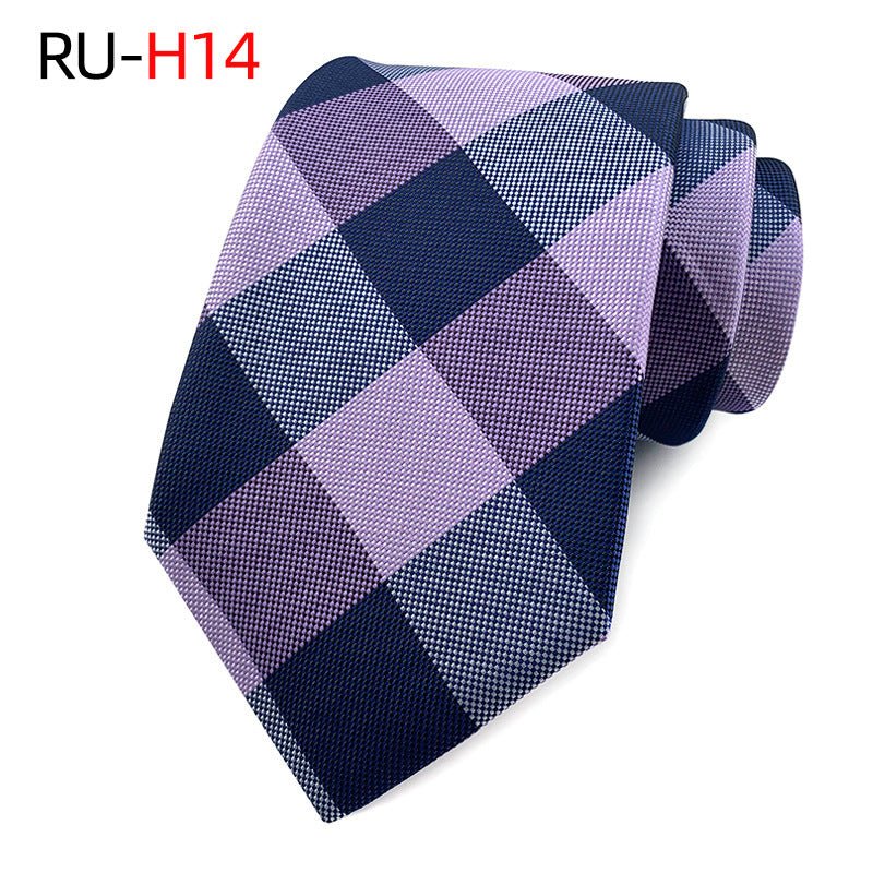 Tie Men's British Vintage Brown khaki brown Plaid Business Casual Striped Red Wedding Tie - flohmarkt-deutschland.shop