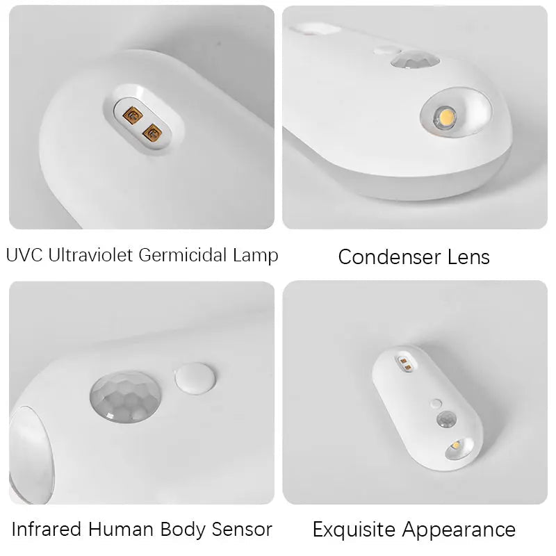 Toilettenlicht 2-in-1 UV-Sterilisation Sensor 3 Helligkeitsstufen WC - flohmarkt-deutschland.shop