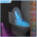 Toilettenschüssel Nachtlicht RGB 7 Farben Bewegungssensor LED Bad - flohmarkt-deutschland.shop