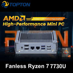 Topton Lüfterloser Mini-PC – AMD Ryzen, Dual LAN, Windows 11 - flohmarkt-deutschland.shop