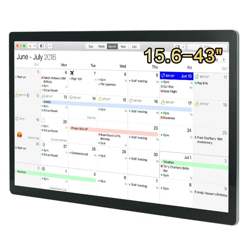 TouchWo Smart Touchscreen-Kalender – 15,6"-43", Familienplaner & Aufgabentabelle - flohmarkt-deutschland.shop