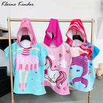 Towel Poncho Kids Cartoon Hooded Cloak Unicorn Microfiber Beach Towel Children Swimming Bath Towel Robe Baby Boys Girls Bathrobe - flohmarkt-deutschland.shop