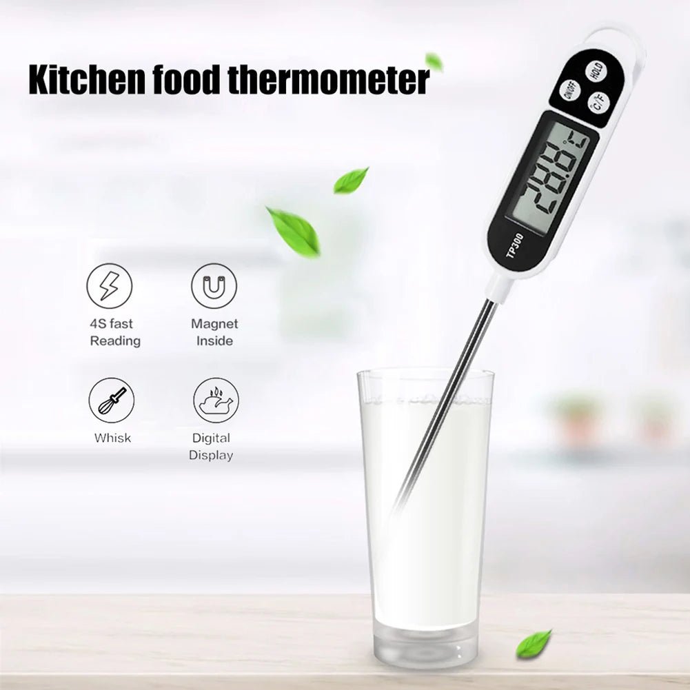TP300 Digitales Lebensmittelthermometer - Sofortablesung Mit LCD Anzeige Für Fleisch BBQ Und Milch - flohmarkt-deutschland.shop