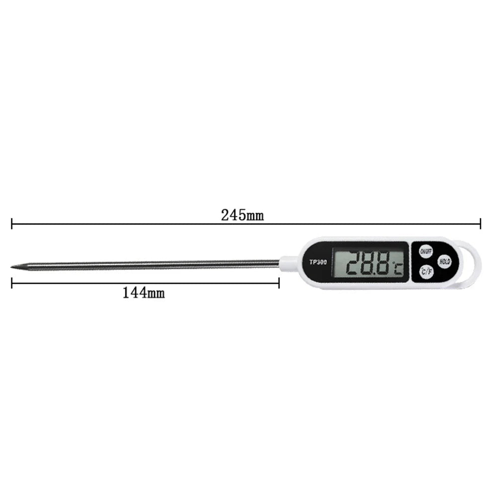 TP300 Digitales Lebensmittelthermometer - Sofortablesung Mit LCD Anzeige Für Fleisch BBQ Und Milch - flohmarkt-deutschland.shop