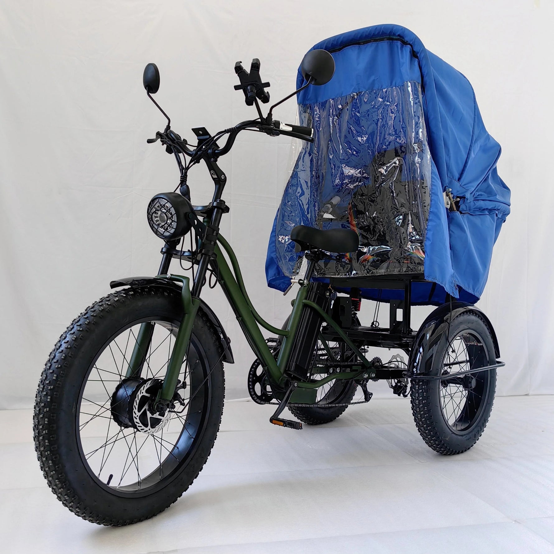 Transportfahrzeug Fahrrad 2024 Elektrisches 3-Rad-Trike Fatbike Dreirad Elektrisches Lastenfahrrad mit Überdachung - flohmarkt-deutschland.shop
